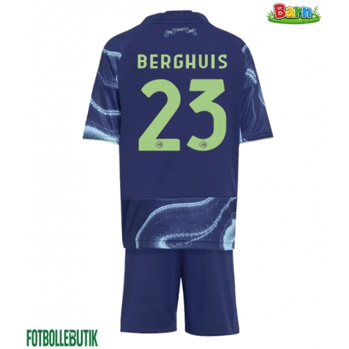 Ajax Steven Berghuis #23 Bortaställ Barn 2025-26 Kortärmad (+ Korta byxor)